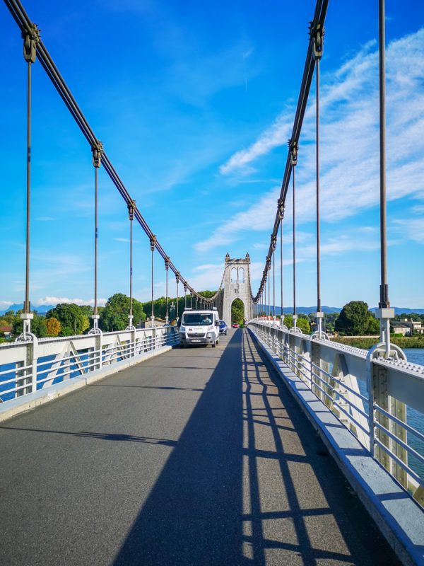 Rhone river old bridge