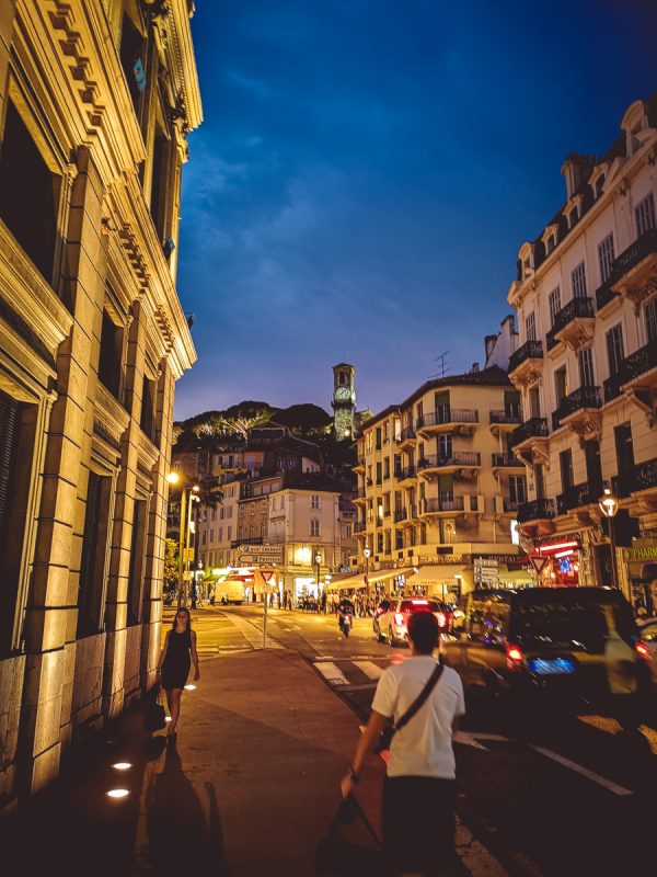 Cannes streets by night