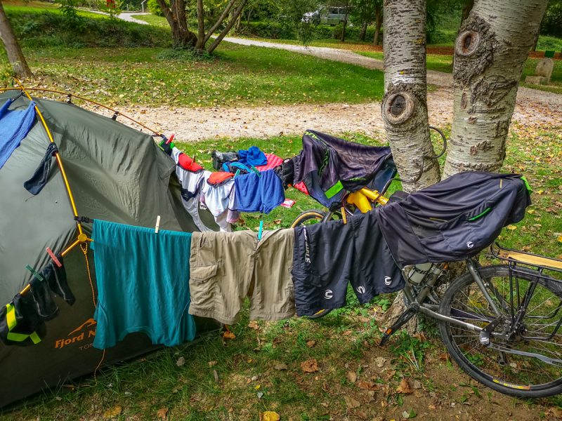 bike touring camping
